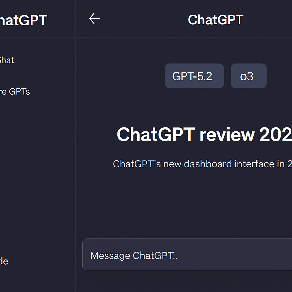 ChatGPT review 2026 dashboard interface