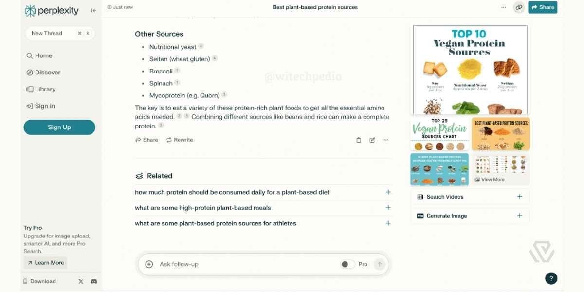 Best AI tools 2026 Perplexity AI search engine screenshot for AI search tools