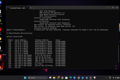 A professional display of a Windows Command Prompt terminal window showing essential CMD commands for troubleshooting.