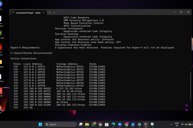 A Professional Display Of A Windows Command Prompt Terminal Window Showing Essential Cmd Commands For Troubleshooting.
