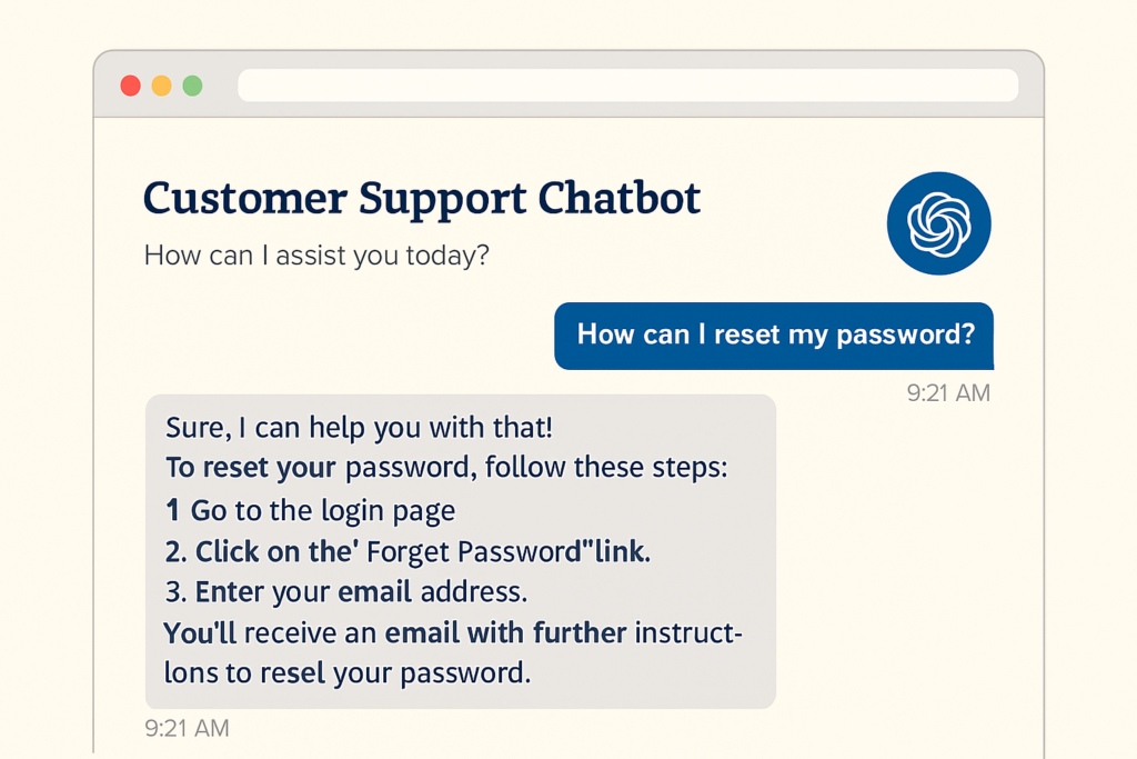 Build AI agents from scratch customer support chatbot example