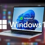 A WiTechPedia branded laptop display showing a successful activation screen for a guide on how to activate Windows 11 for free.