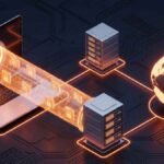 Diagram showing What is a VPN creating an encrypted tunnel between a user's laptop and the internet to secure data.