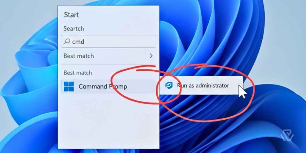 Using Command Prompt (CMD) as a method for how to activate Windows 11 for free via KMS.