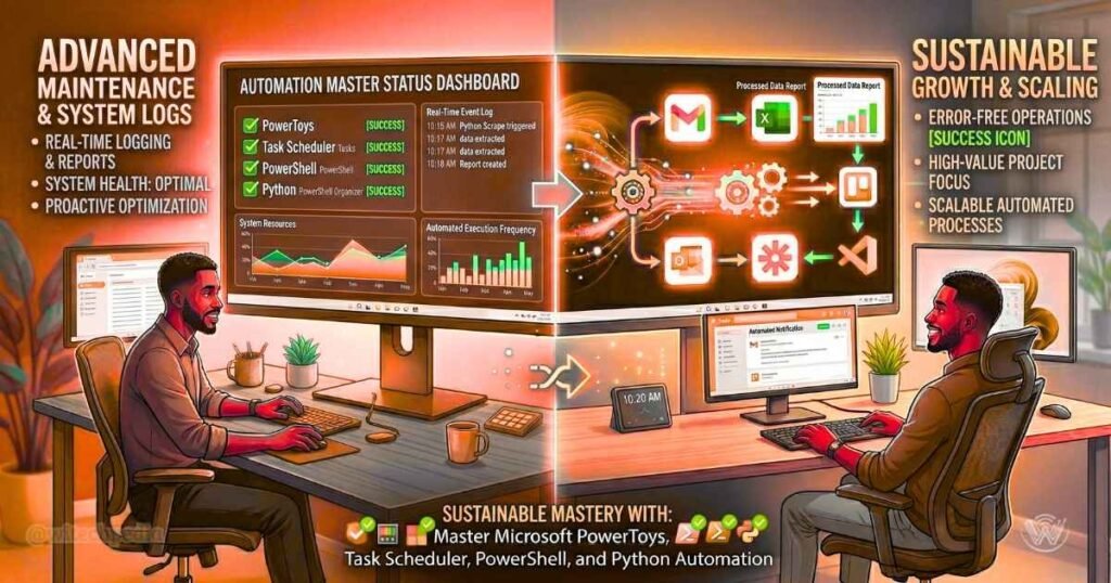 Step-By-Step Interface Showing How To Automate Windows With Powertoys Using Keyboard Manager And Fancyzones.