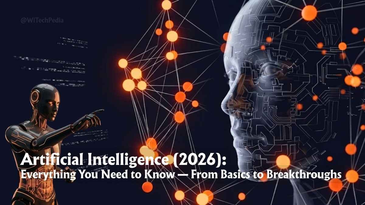 Glowing neural network visualization representing artificial intelligence concepts on a dark tech background
